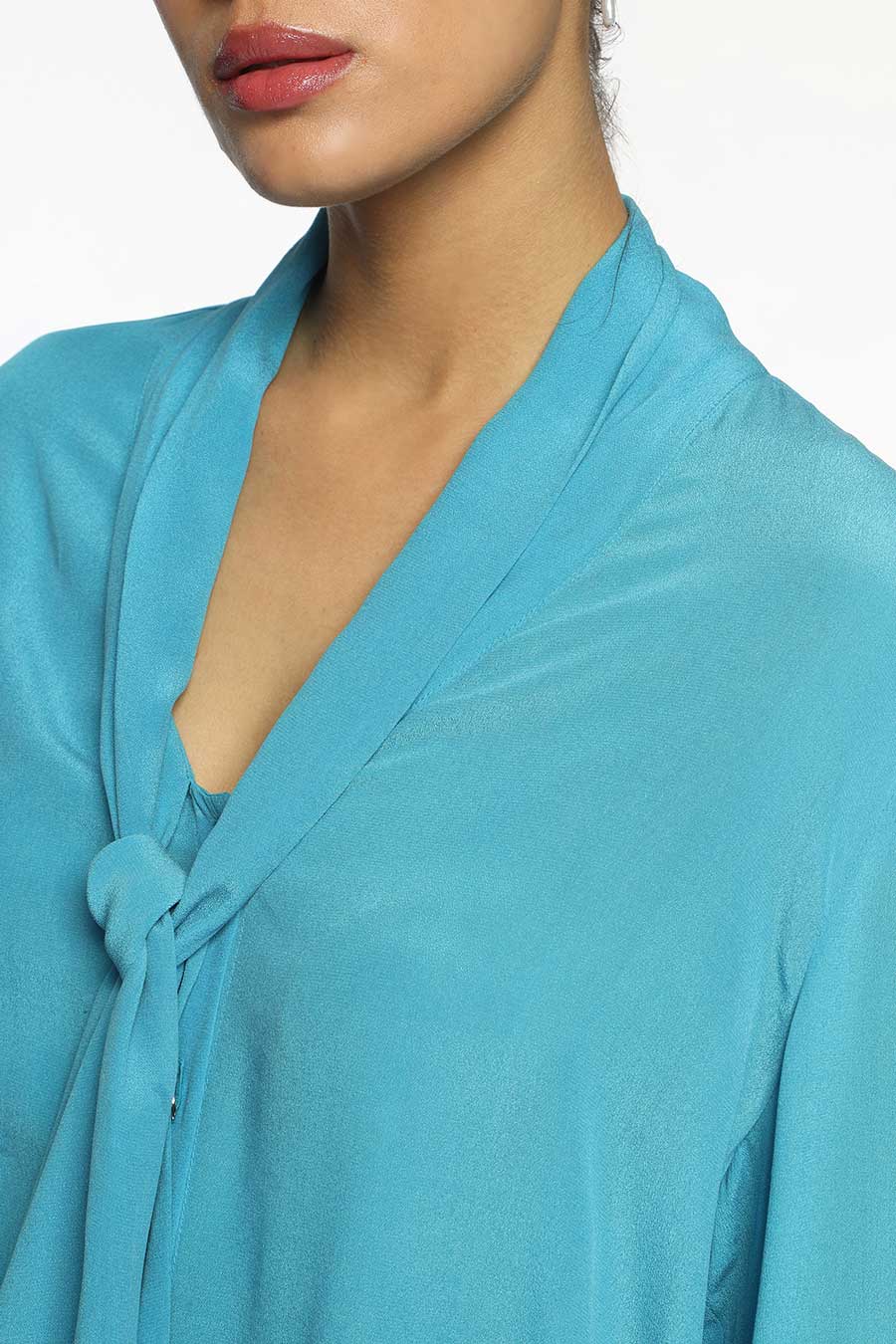 Blue Phoebe Front-Tie Top