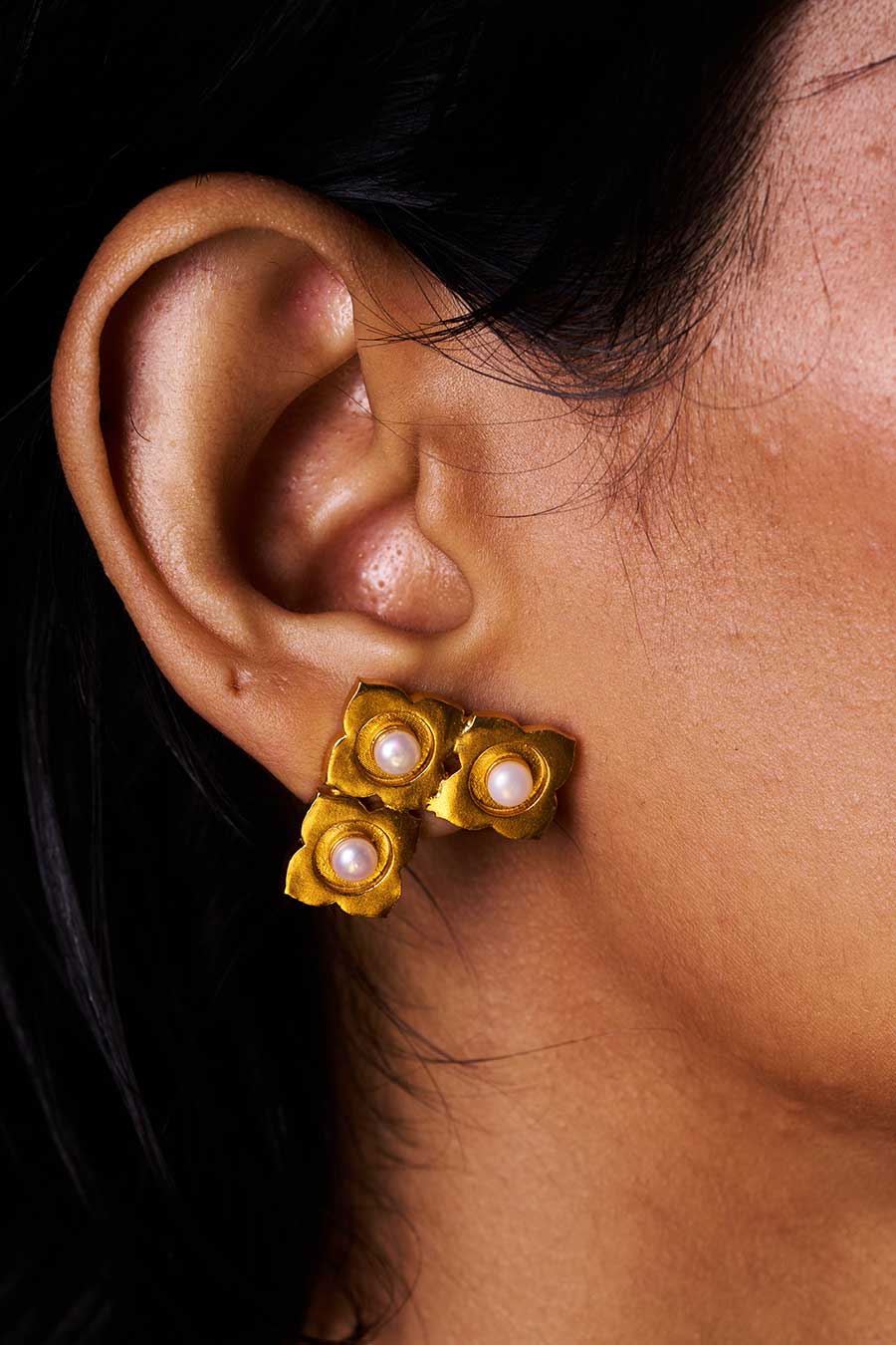 Chameli Gold Plated Earrings