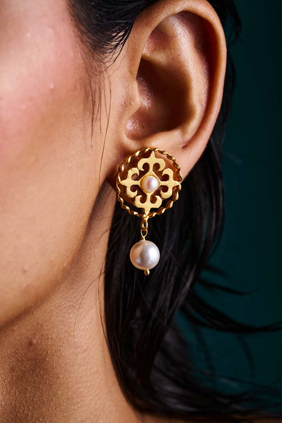 Nargis Gold Plated Earrings