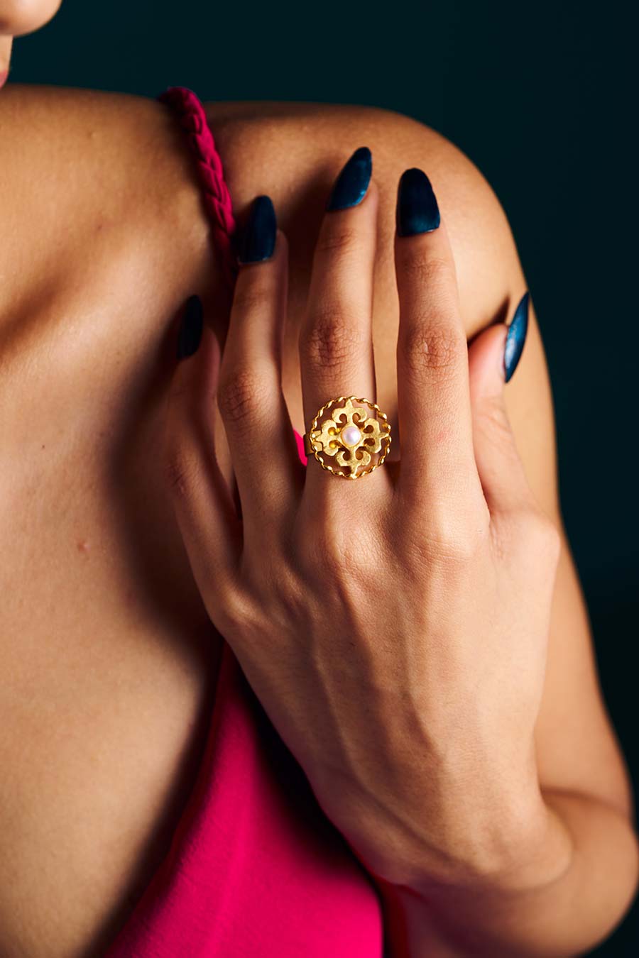 Nargis Gold Plated Ring
