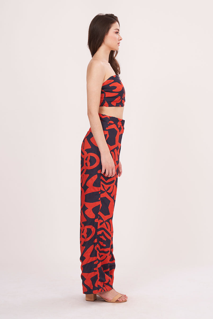 Multicolour Printed Tube Top & Pant Set