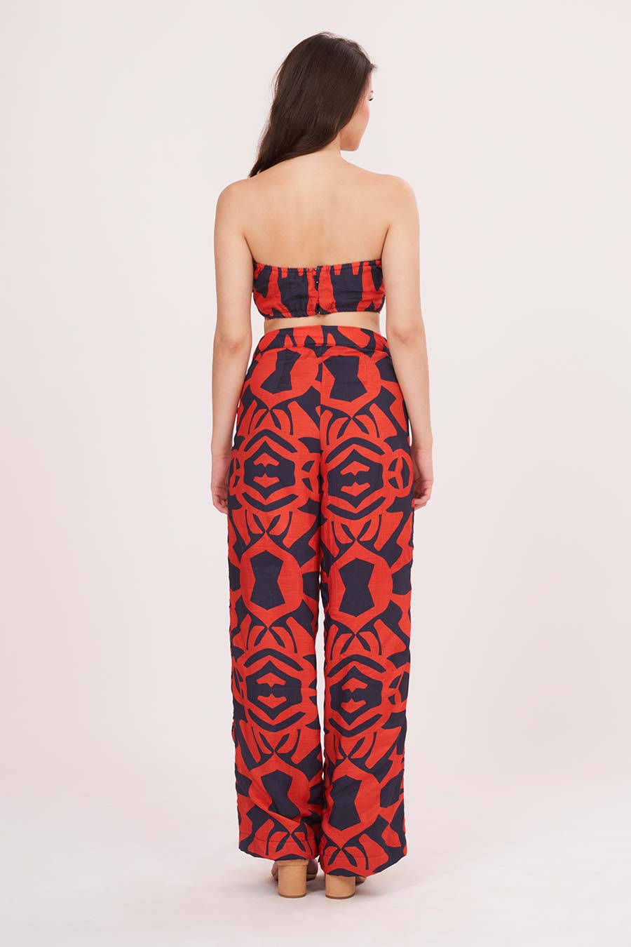 Multicolour Printed Tube Top & Pant Set