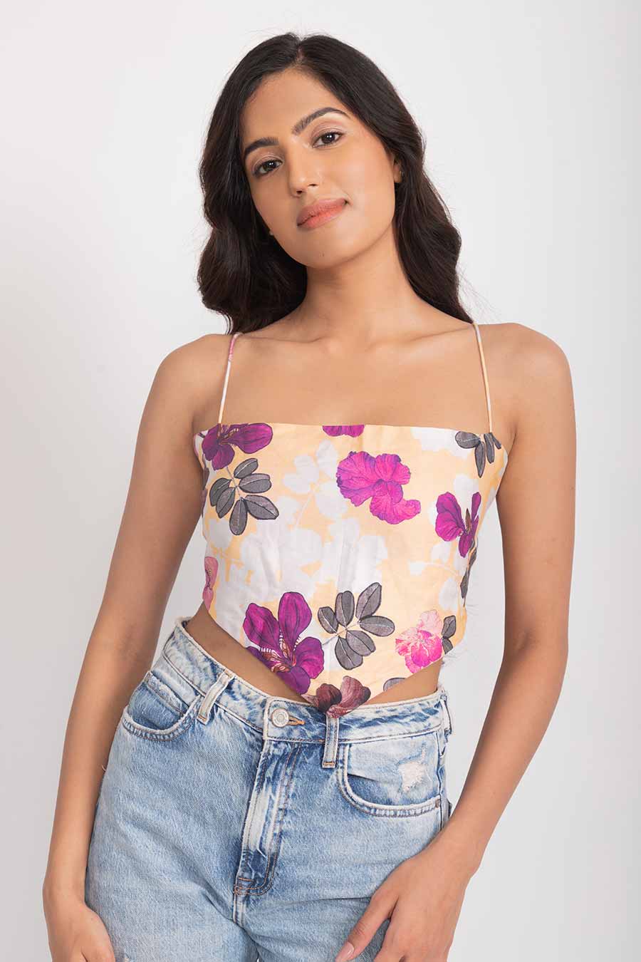Andrea Printed Vegan Silk Napkin Top