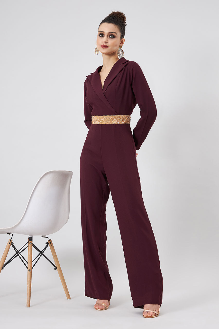 Ruby Formal Jumpsuit With Embellished Belt
