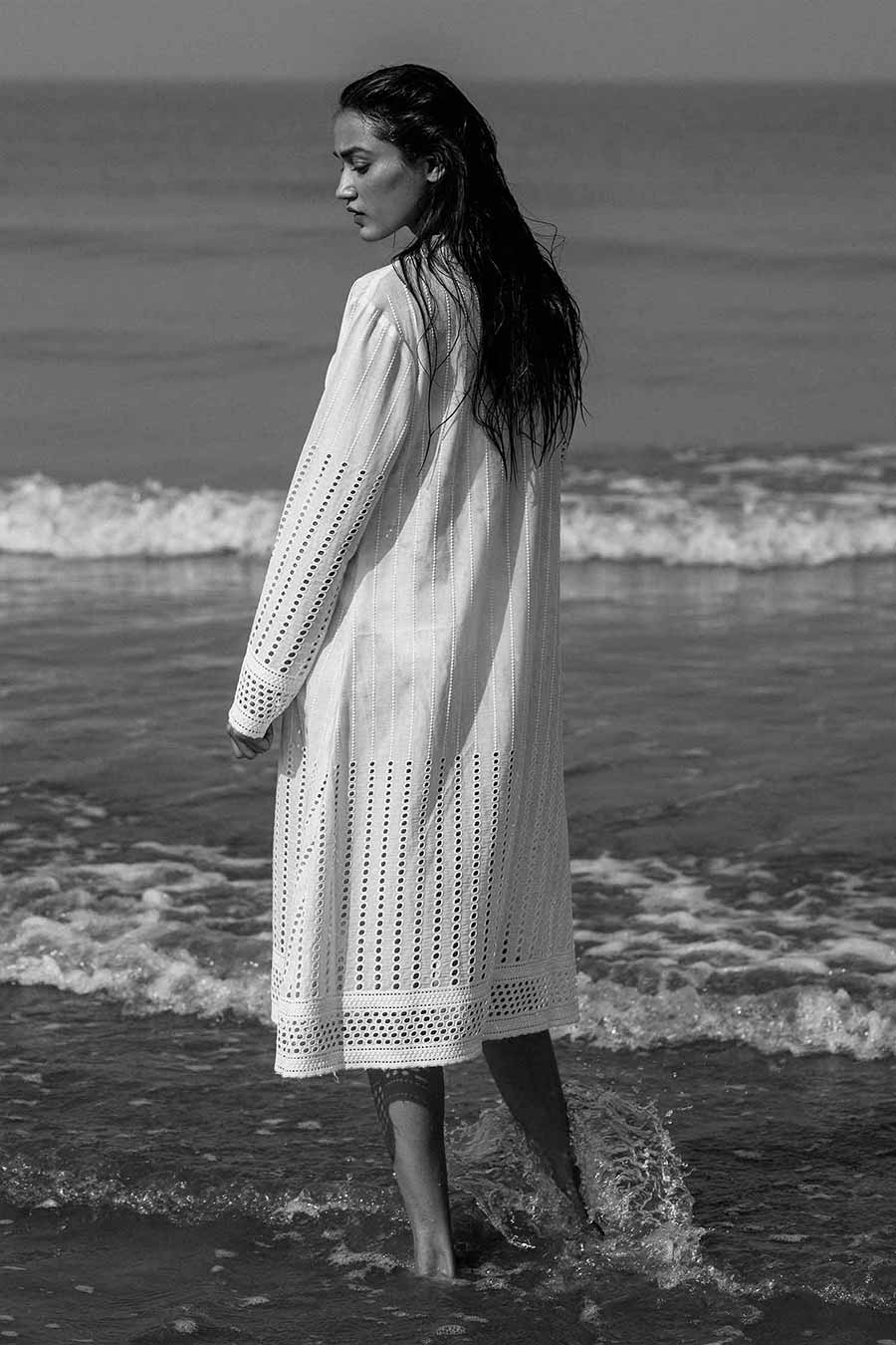 Janice White Cutwork Jacket