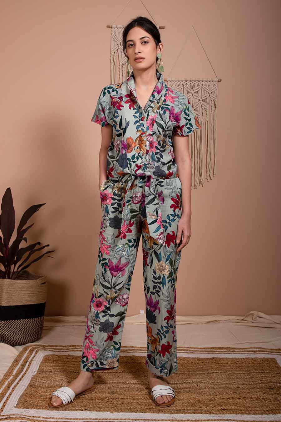 Amaryllis Green Organic Bamboo Tie-Up Shirt