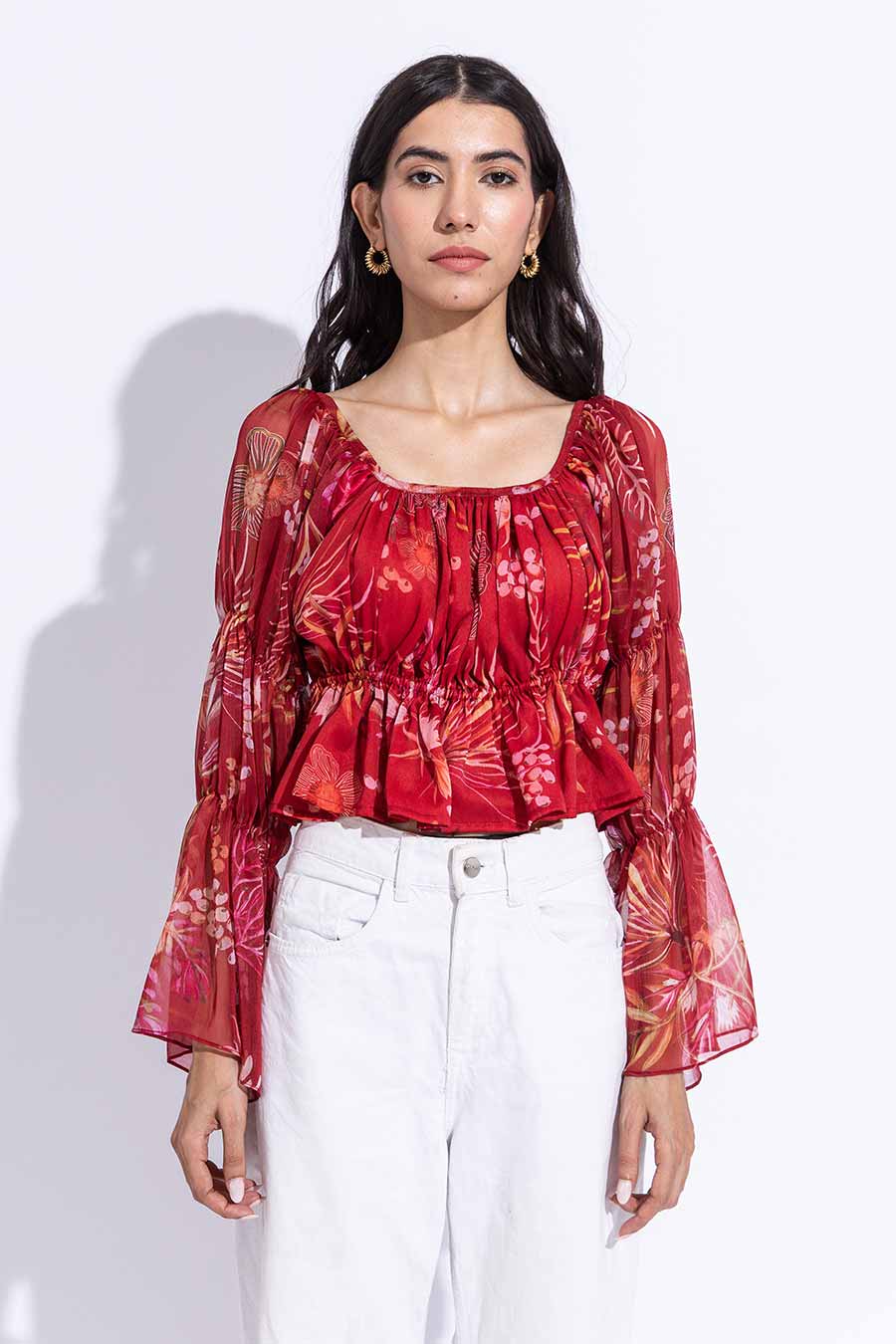 Amaryllis Printed Eva Top
