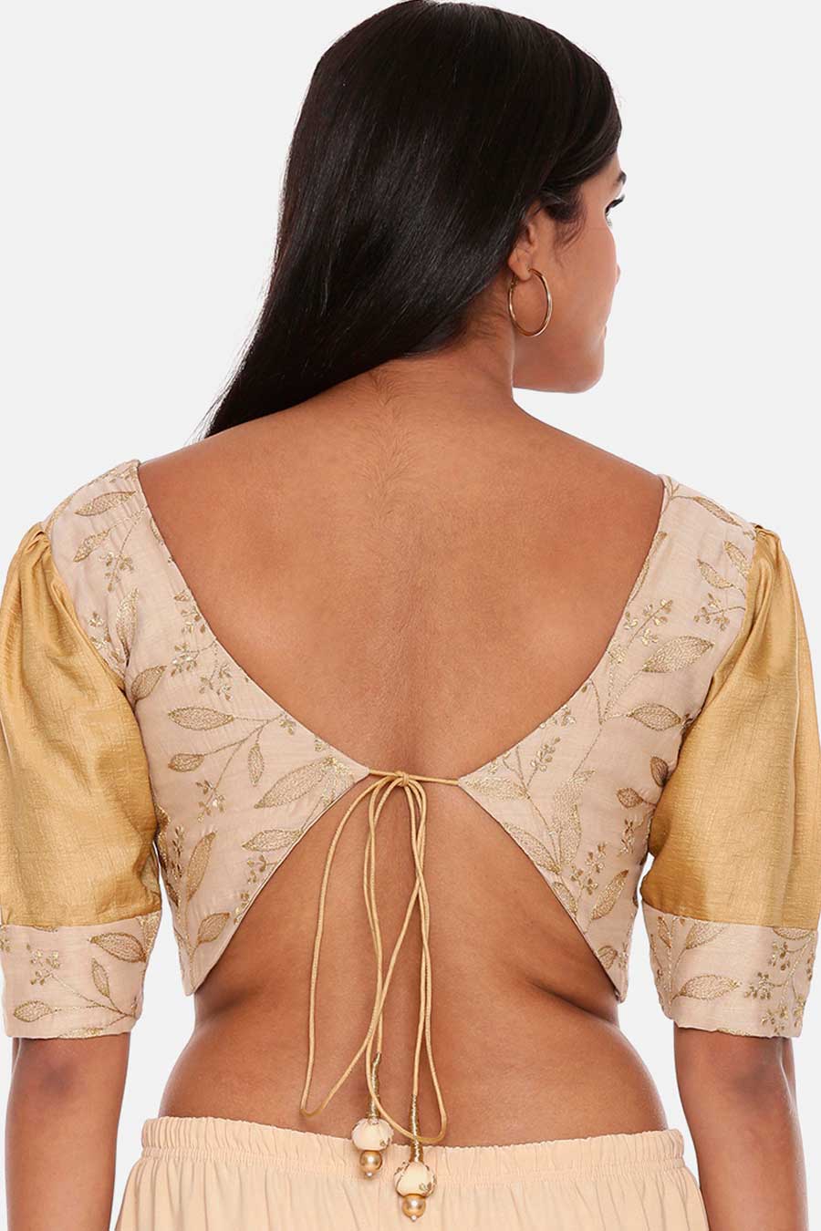 Beige Embroidered Blouse