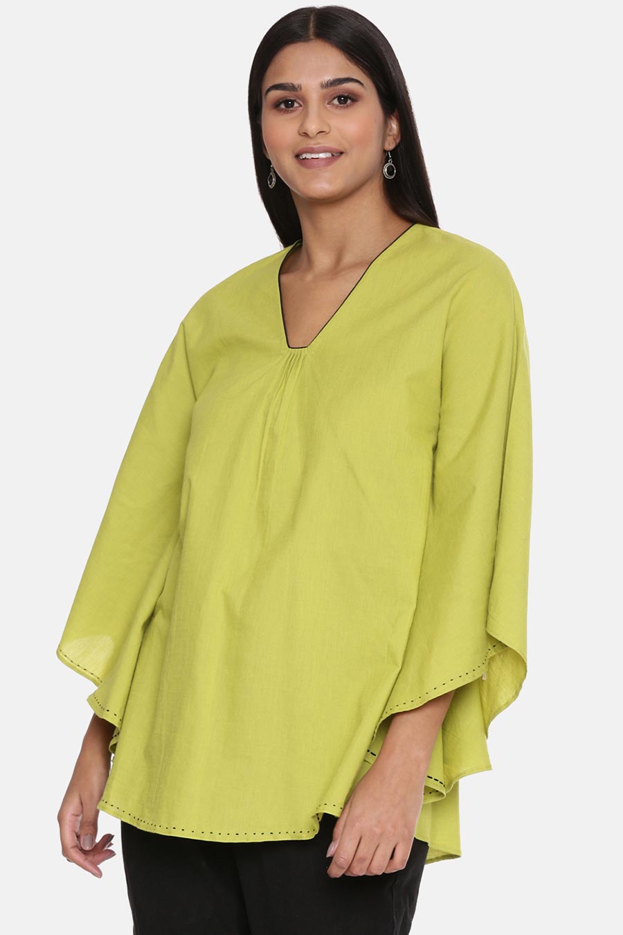 Green Embroidered Top