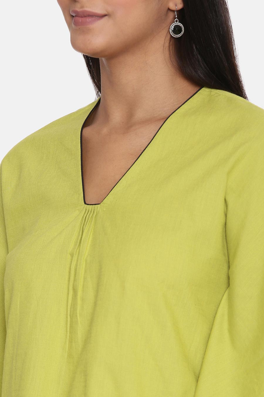 Green Embroidered Top