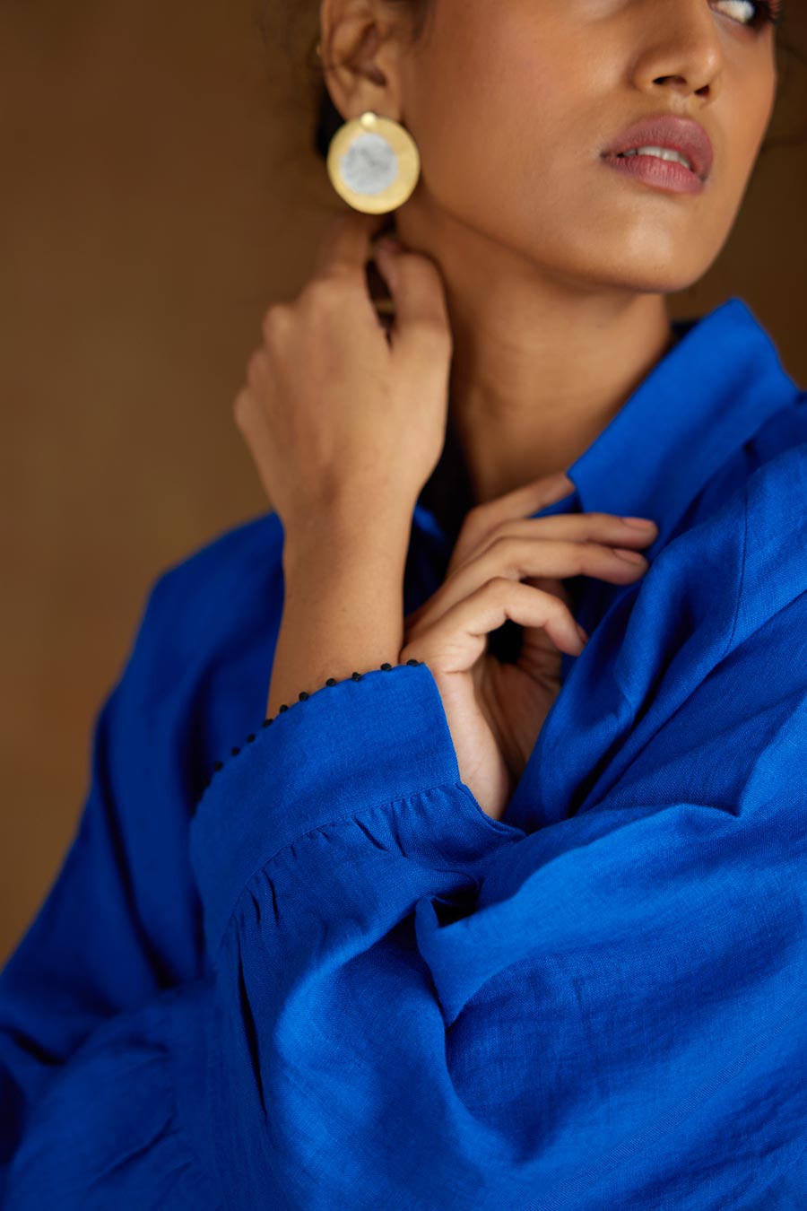 Blue Linen Dress