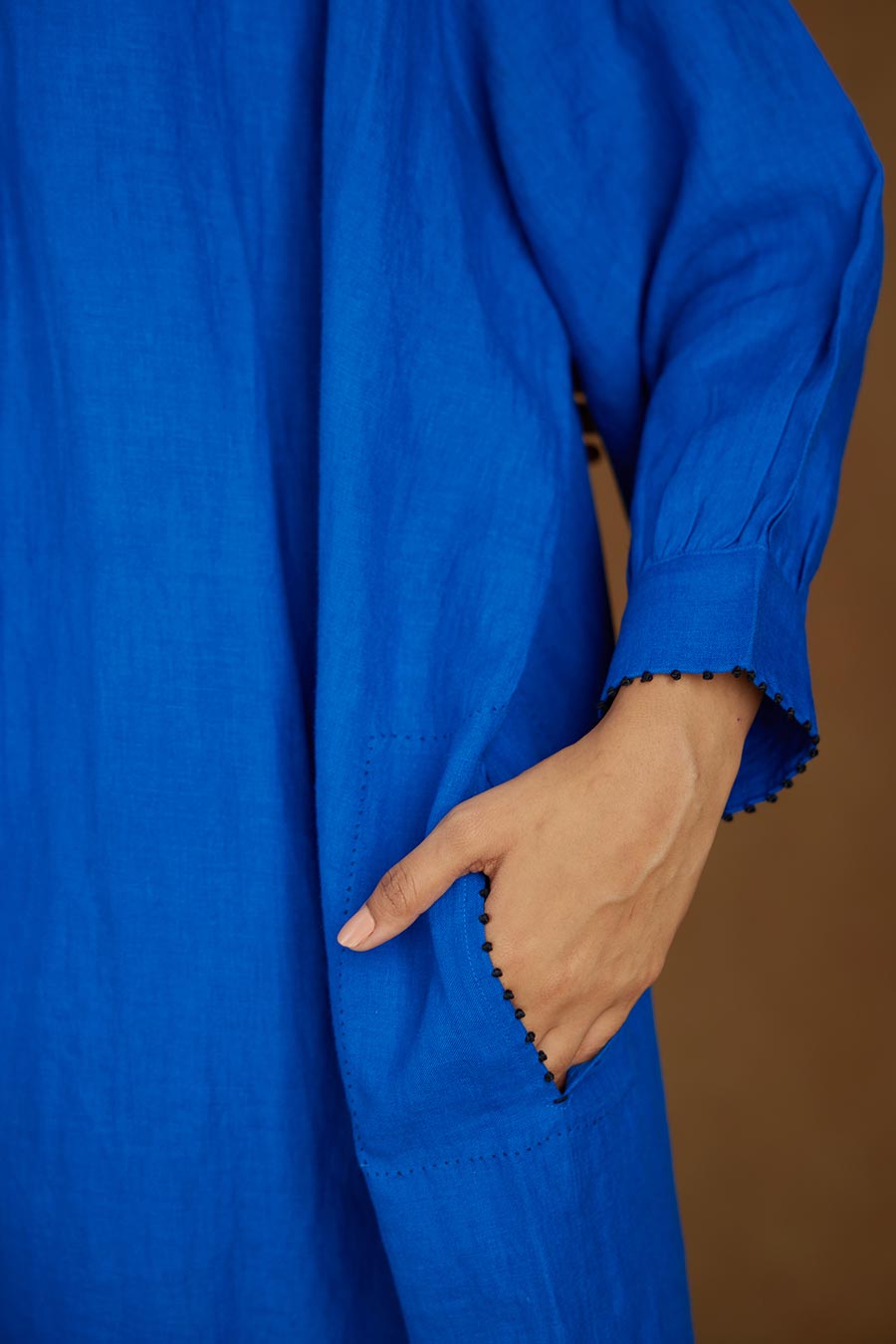 Blue Linen Dress