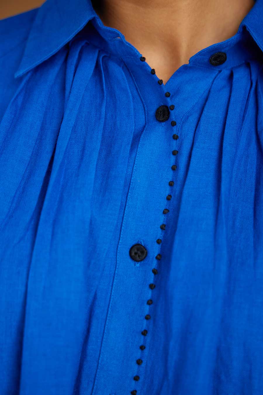 Blue Linen Dress
