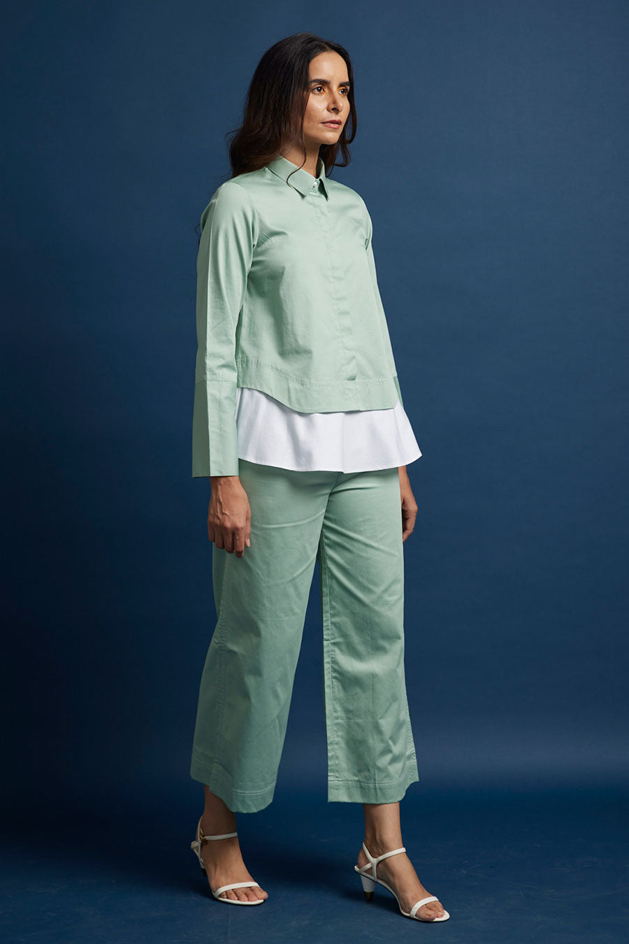 Colour Block Layered Pearl Top