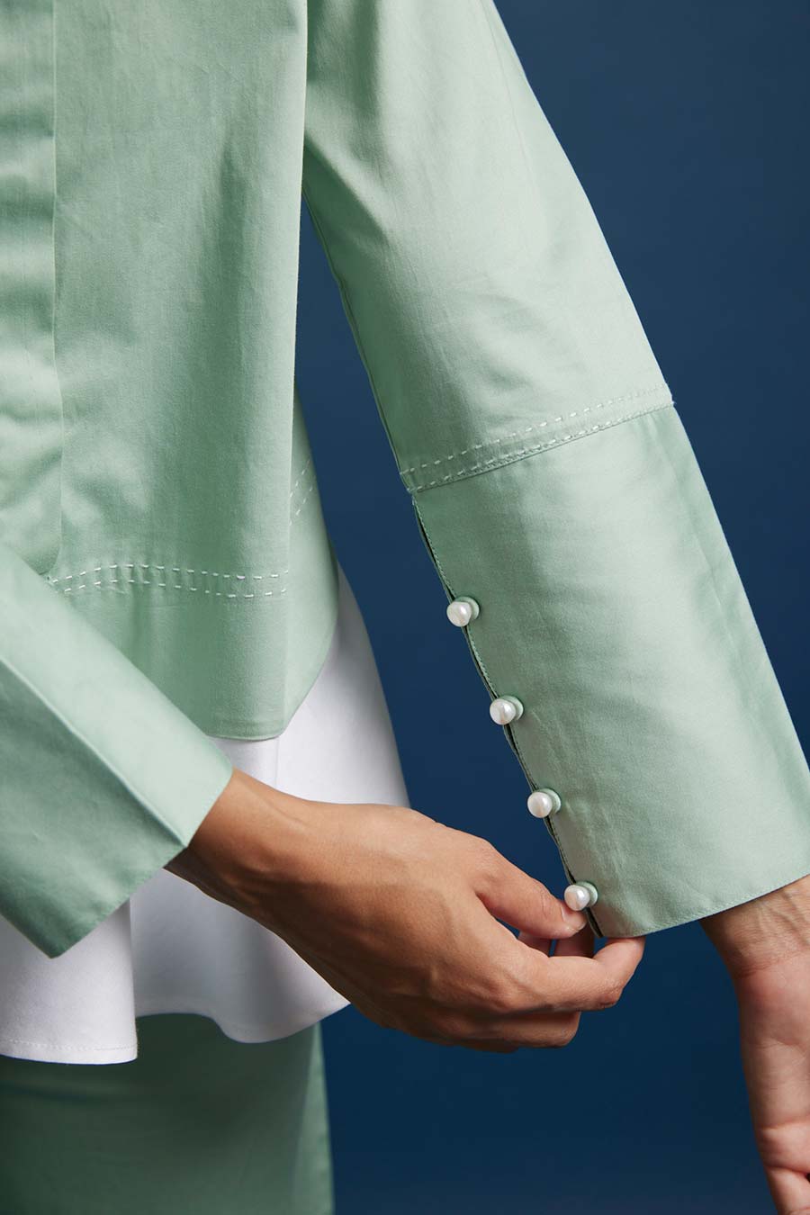 Colour Block Layered Pearl Top