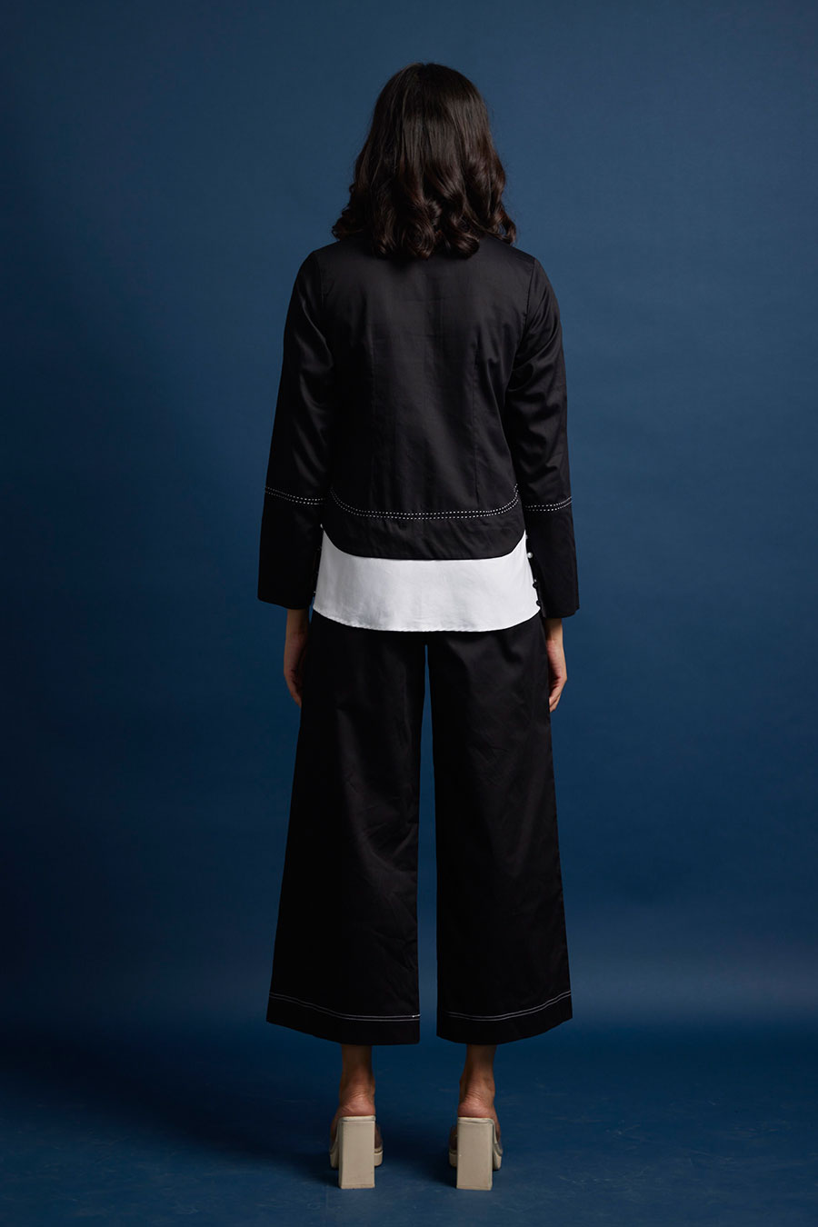 Colour Block Layered Pearl Top