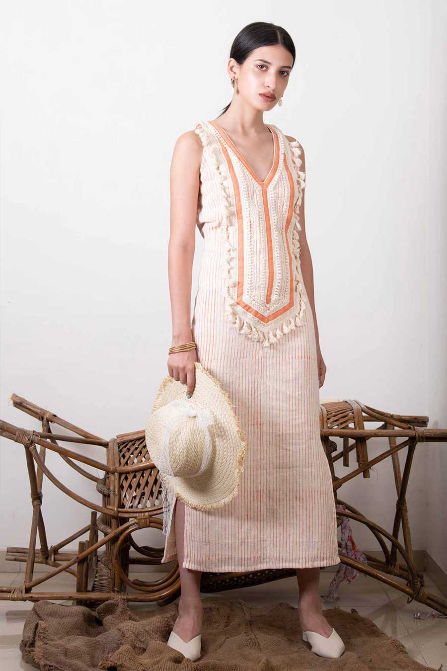 Striped Lacework Dress