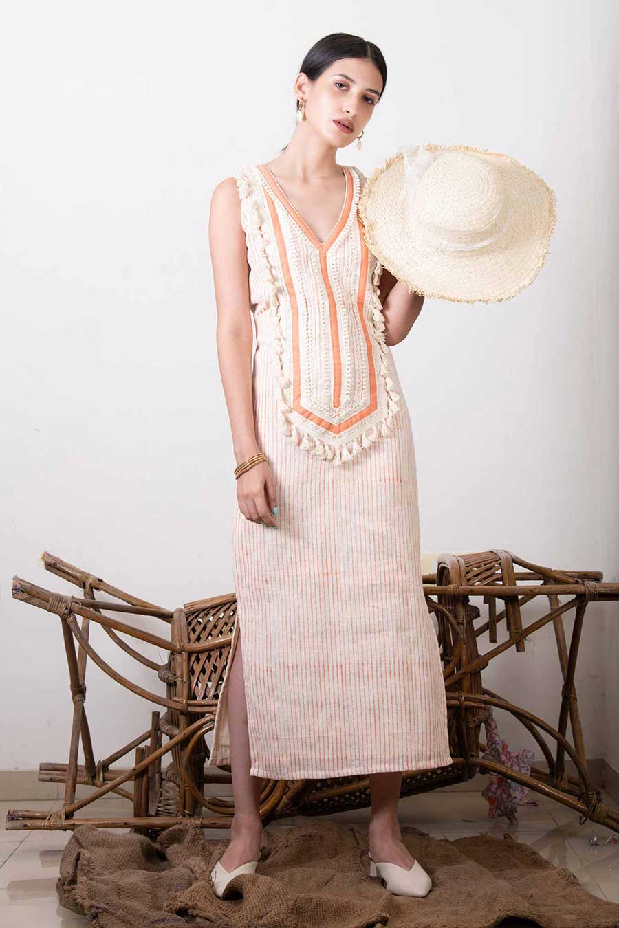 Striped Lacework Dress