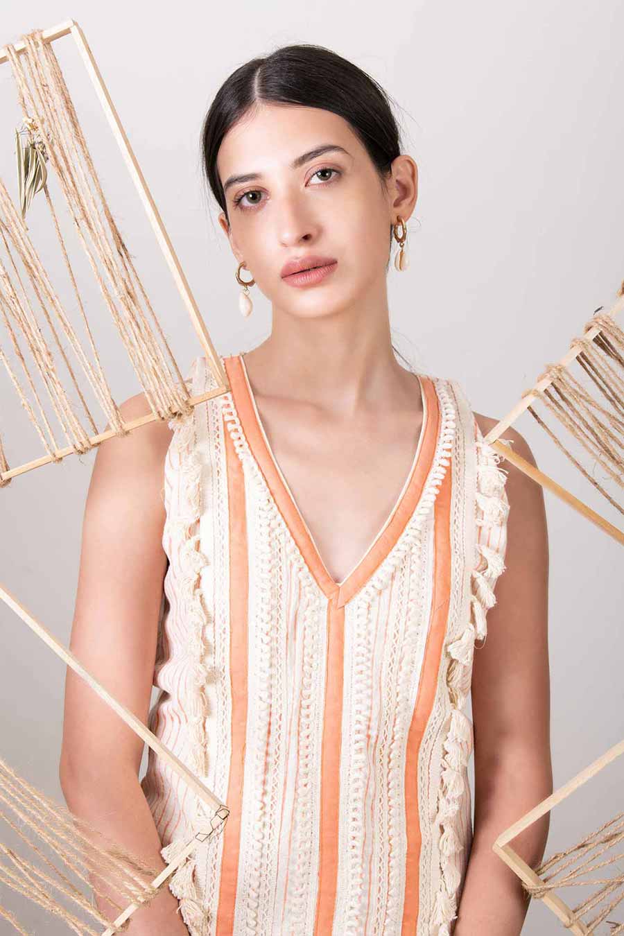 Striped Lacework Dress