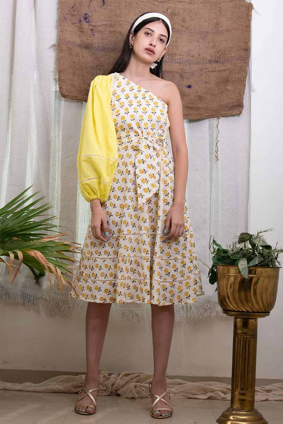 Floral One Shoulder Dress