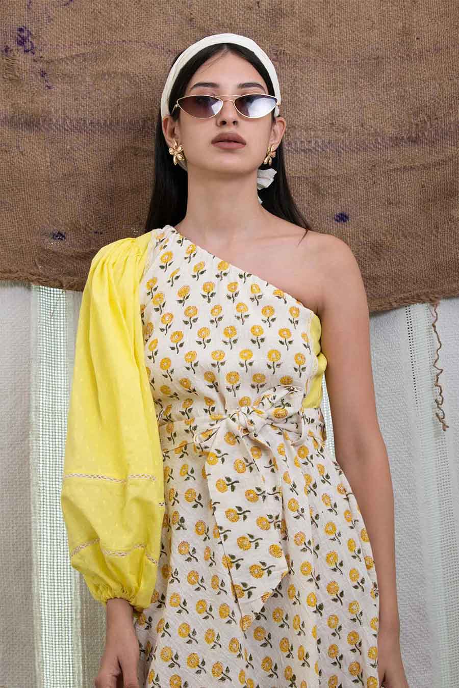 Floral One Shoulder Dress