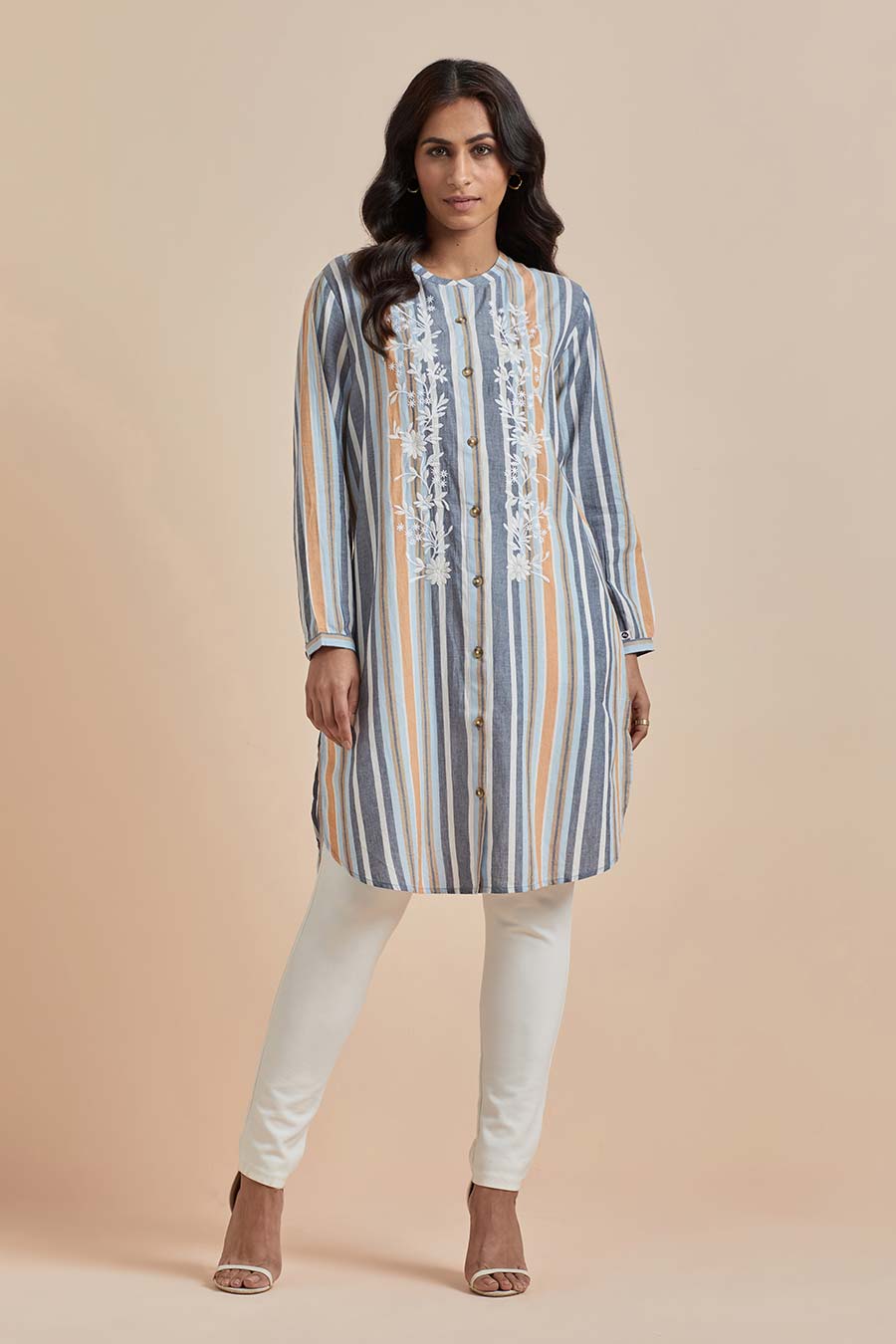 Multicolour Cotton Embroidered Top