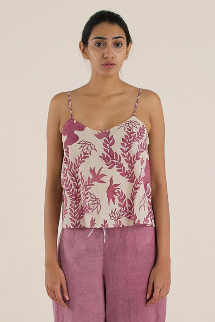 Off-White Hand-Painted Cotton Top