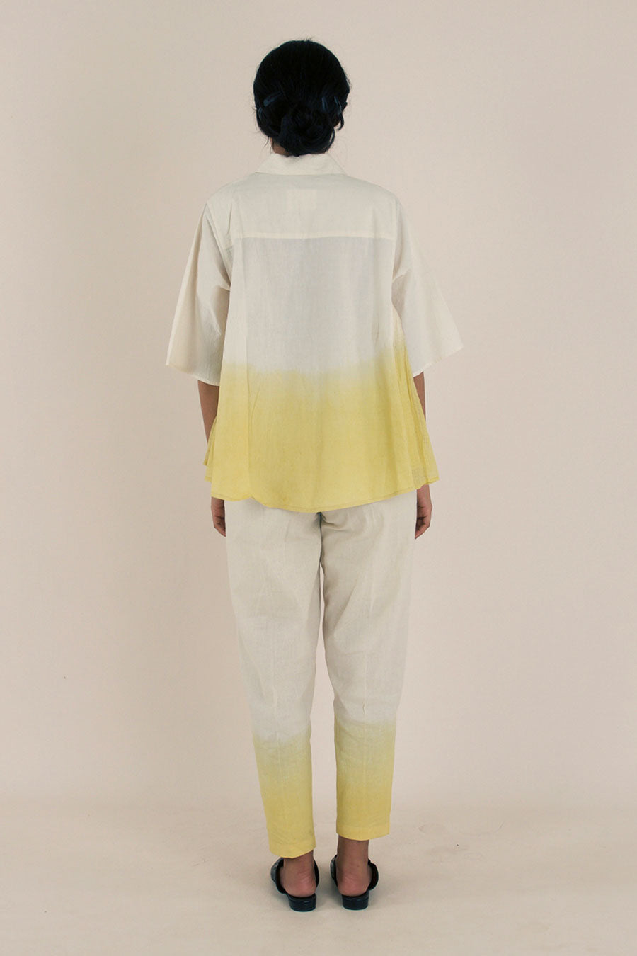 Yellow Ombre Cotton Shirt