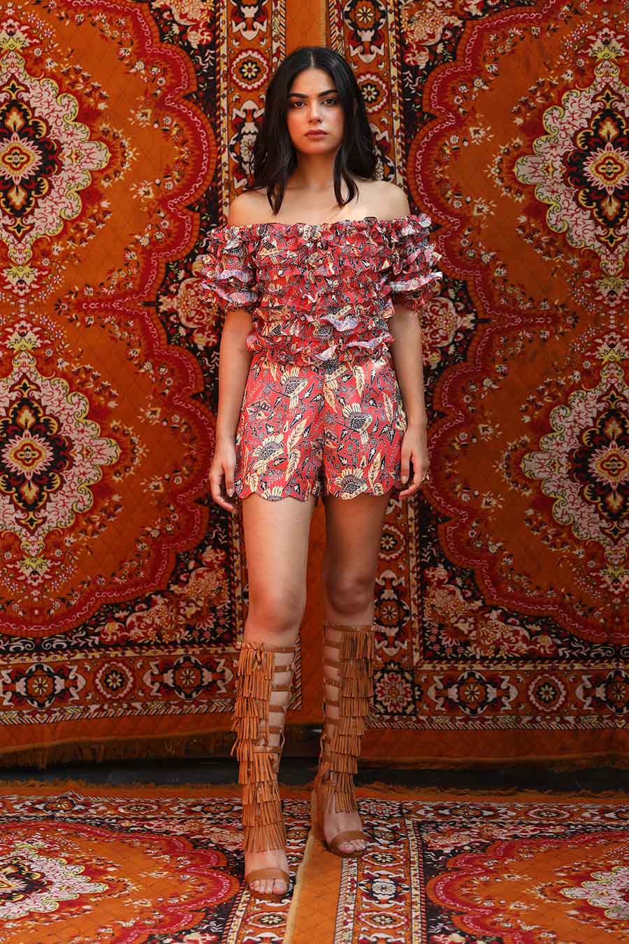 Fez - Groovy Top & Shorts Co-Ord Set