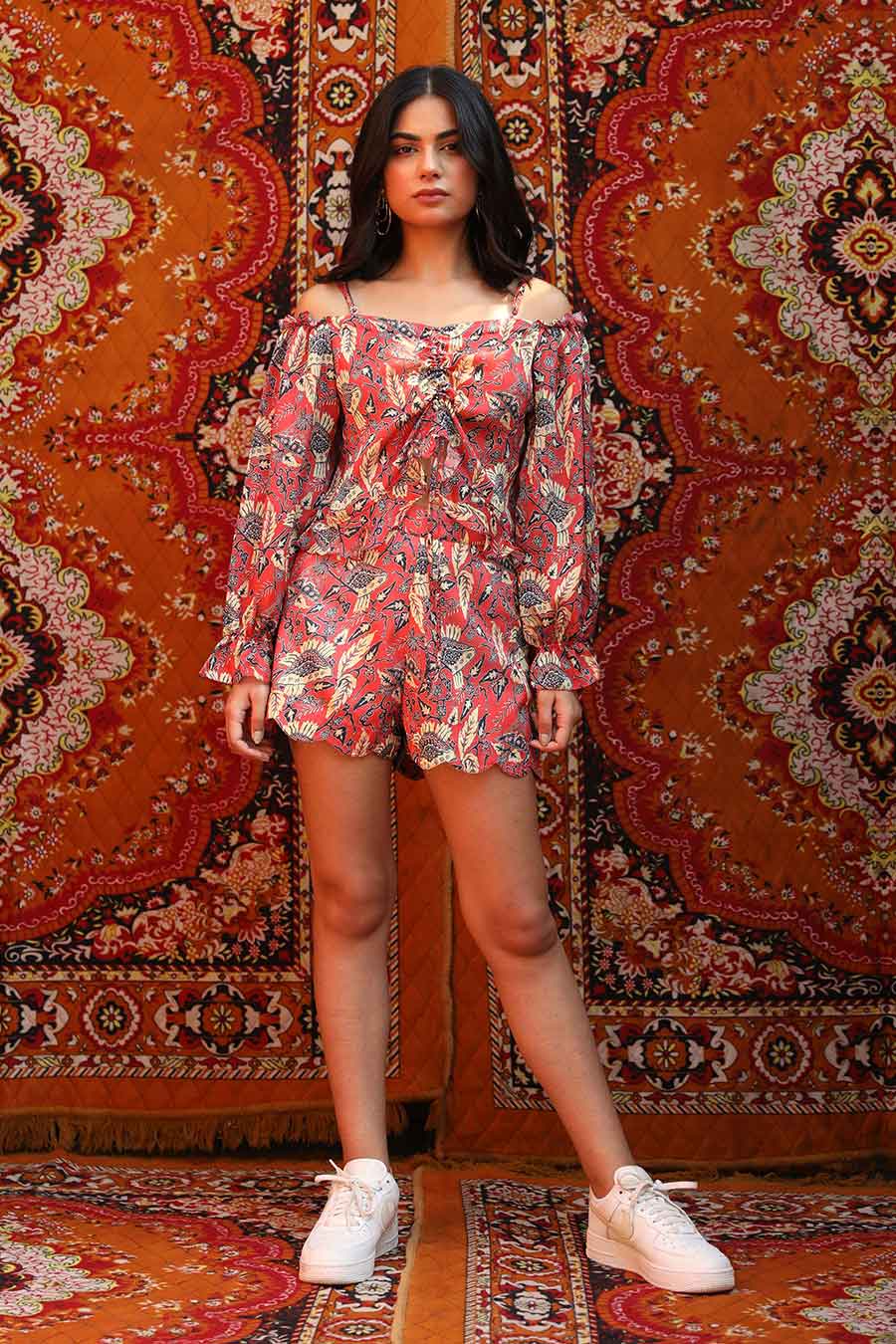 Fez - String Top & Shorts Co-Ord Set