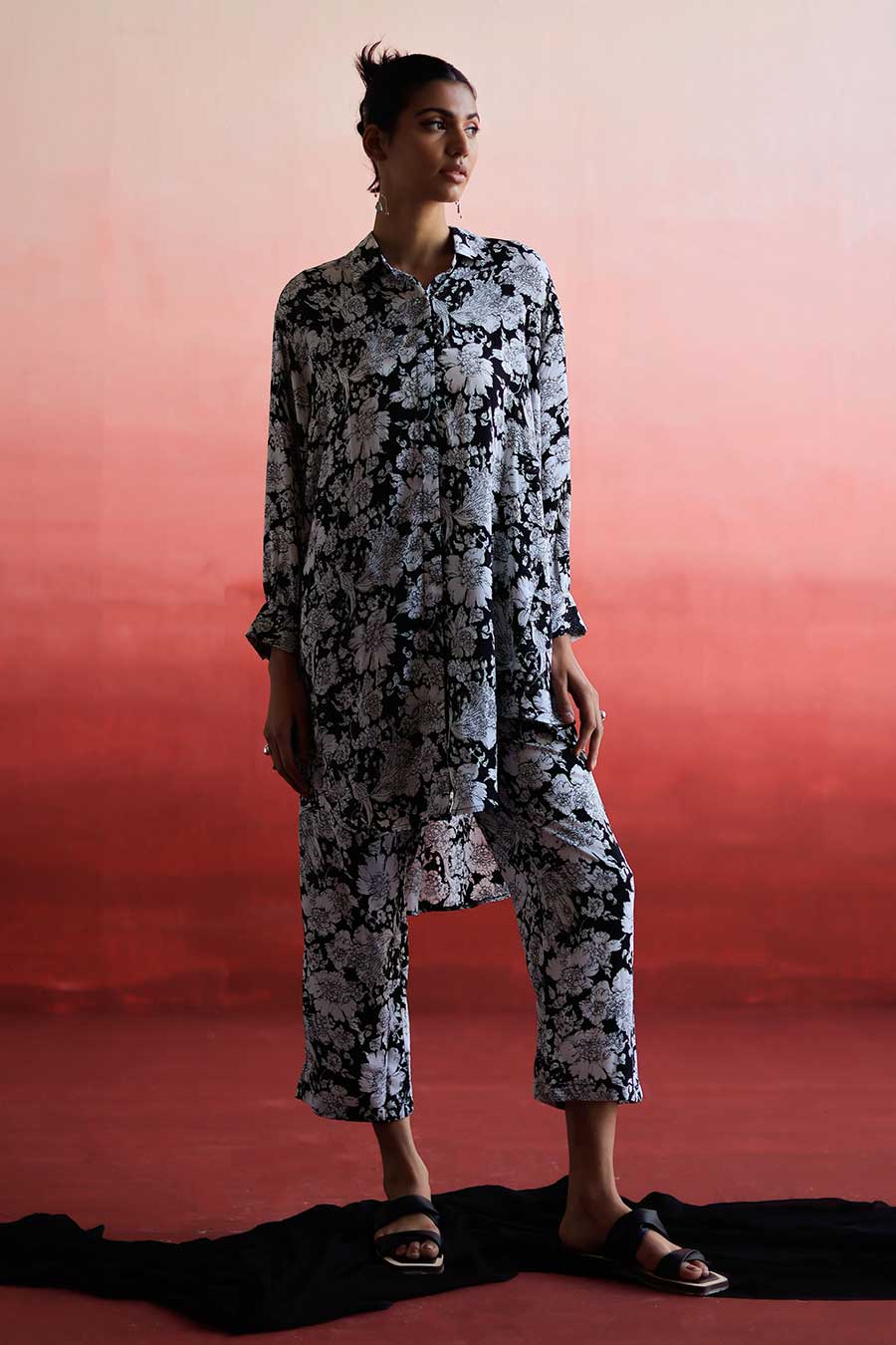 QIAN - Indie Shirt & Pant Co-Ord Set