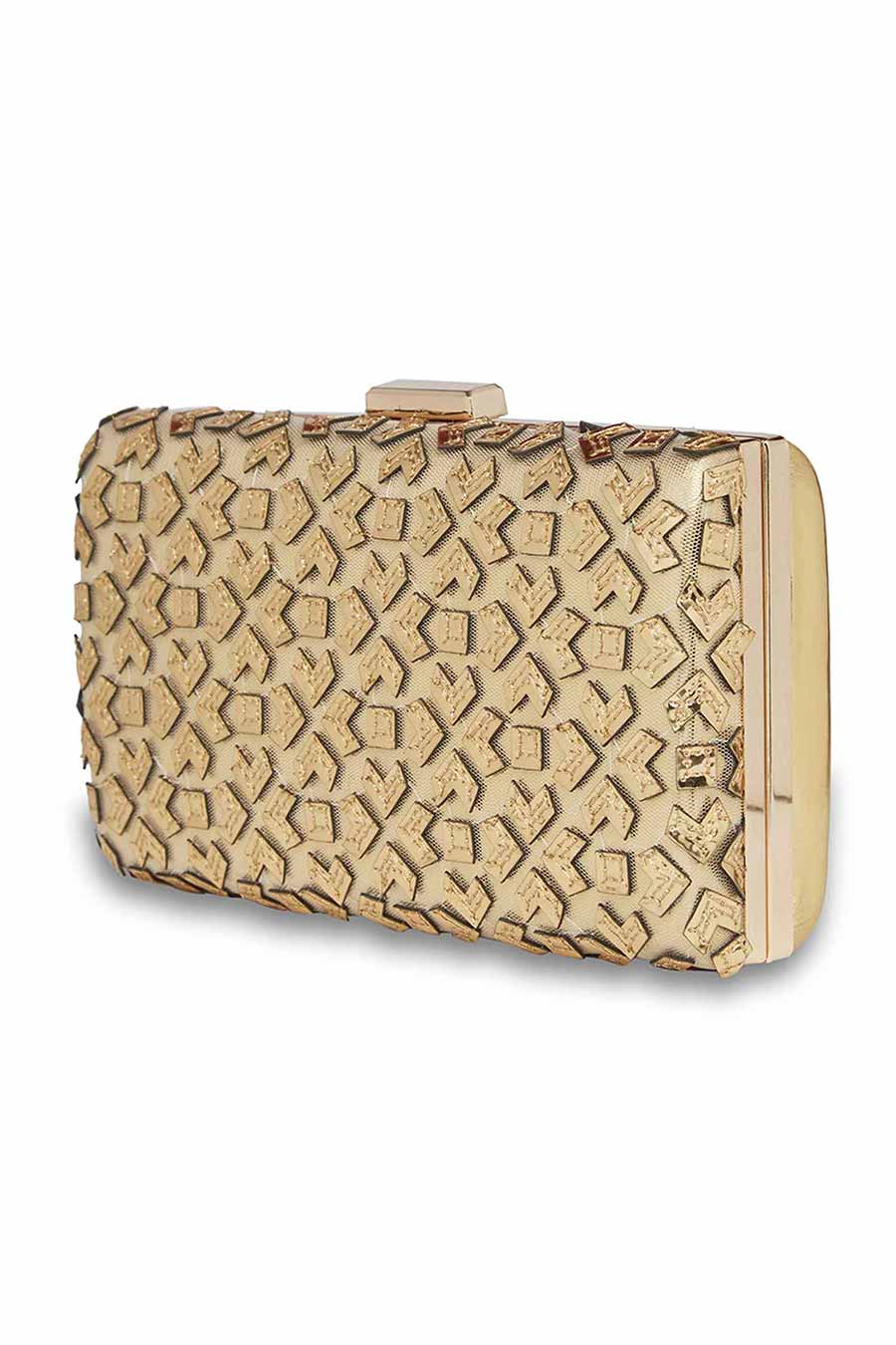 Leather Cutwork Embroidery Clutch