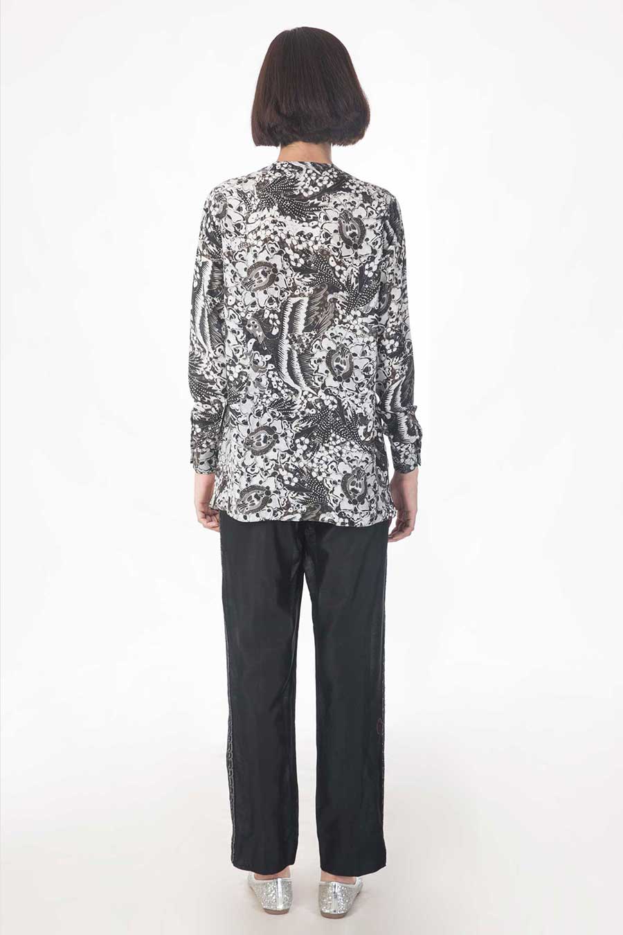 Black & White Monotone Printed Shirt