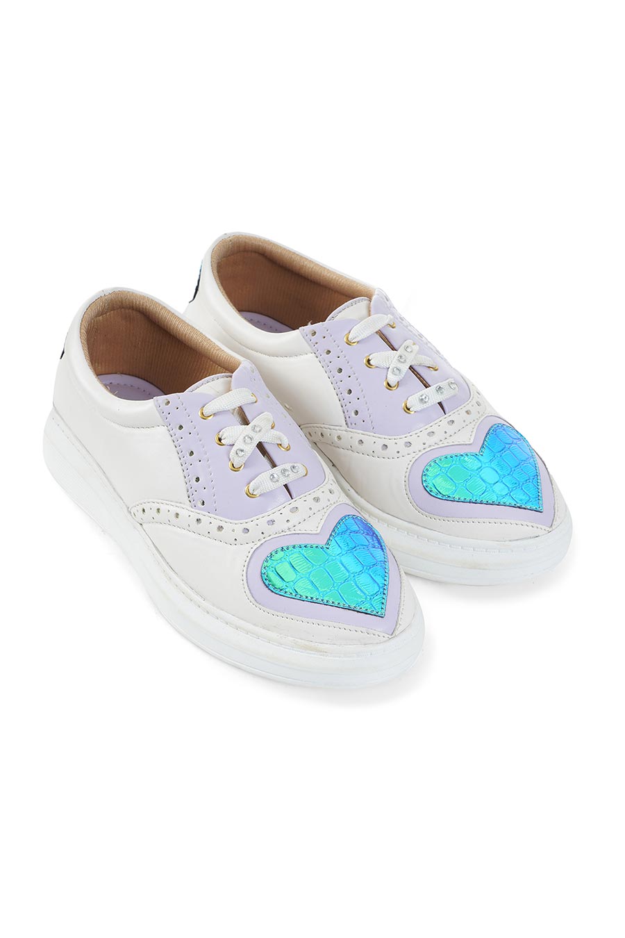 White Unicorn Heart Sneakers