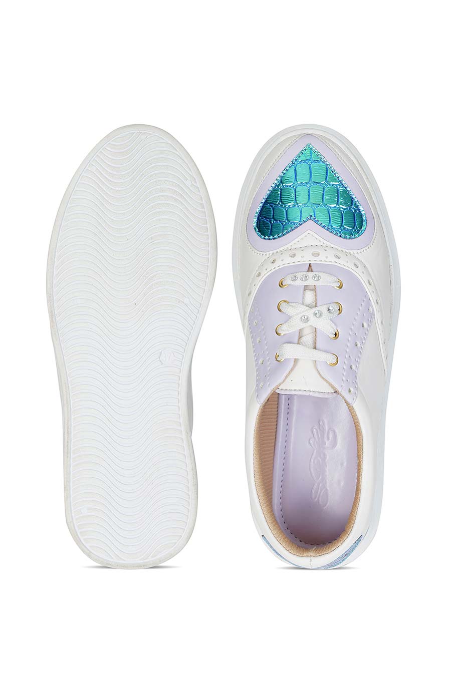 White Unicorn Heart Sneakers