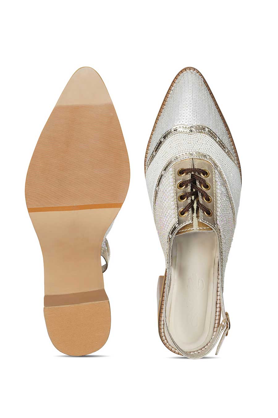 Kendall Off-White Tonal Embellished Heels