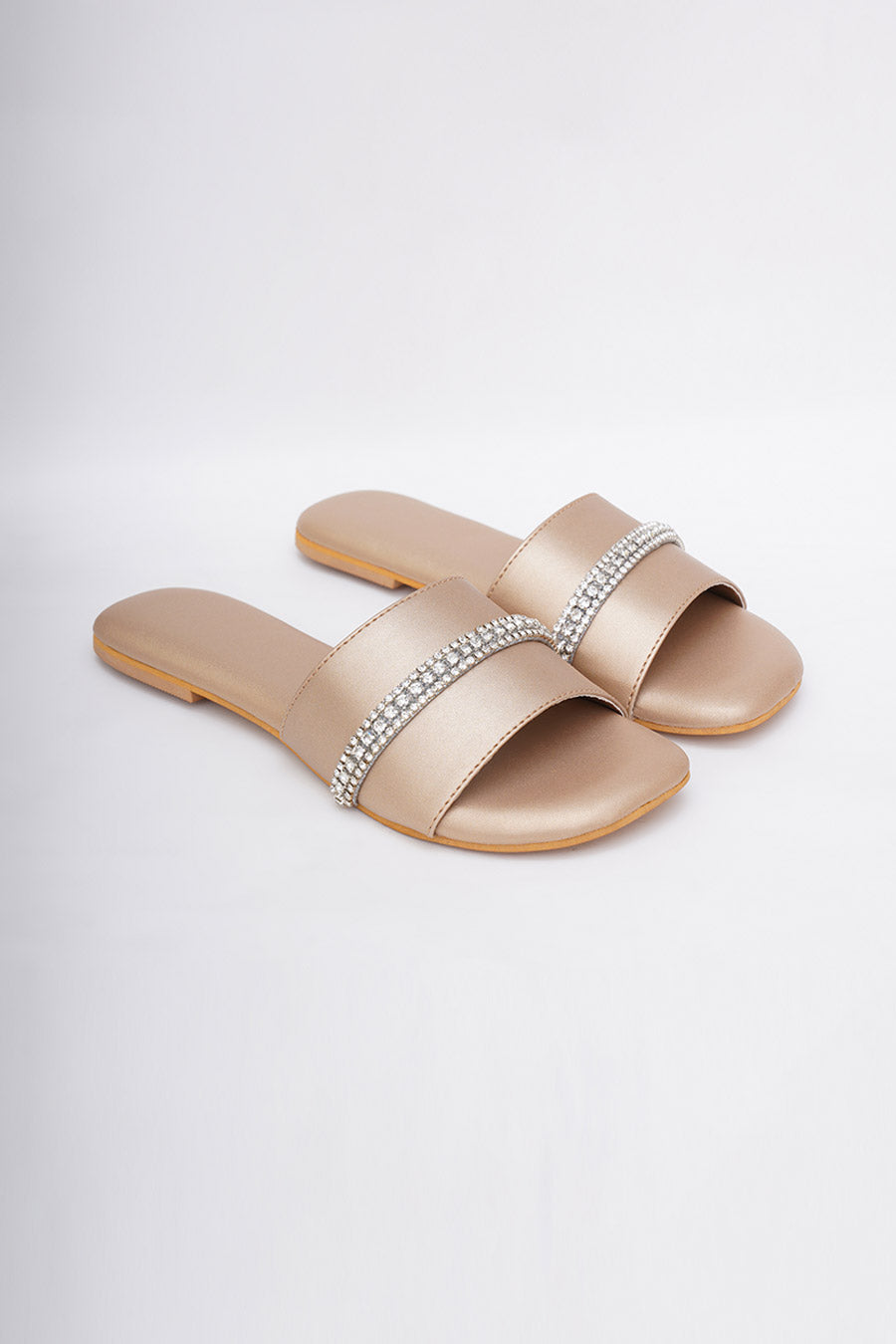 Gold Embroidered Flats