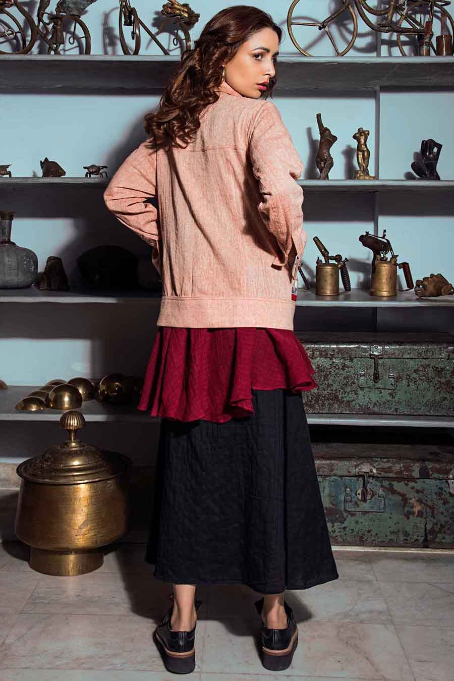 Handloom Cotton Bomber Handmade Jacket
