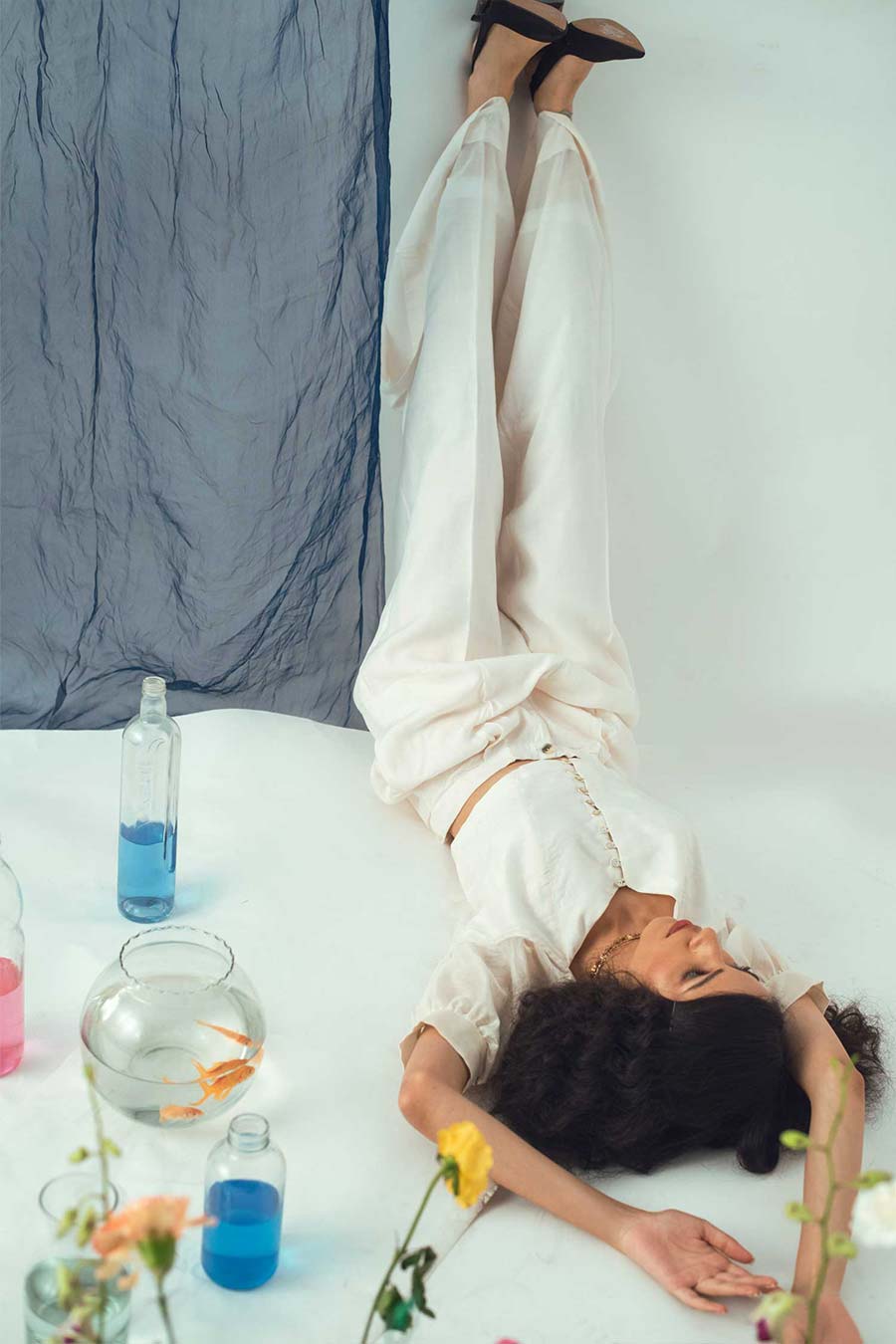 Silk Pearl White Crop Top