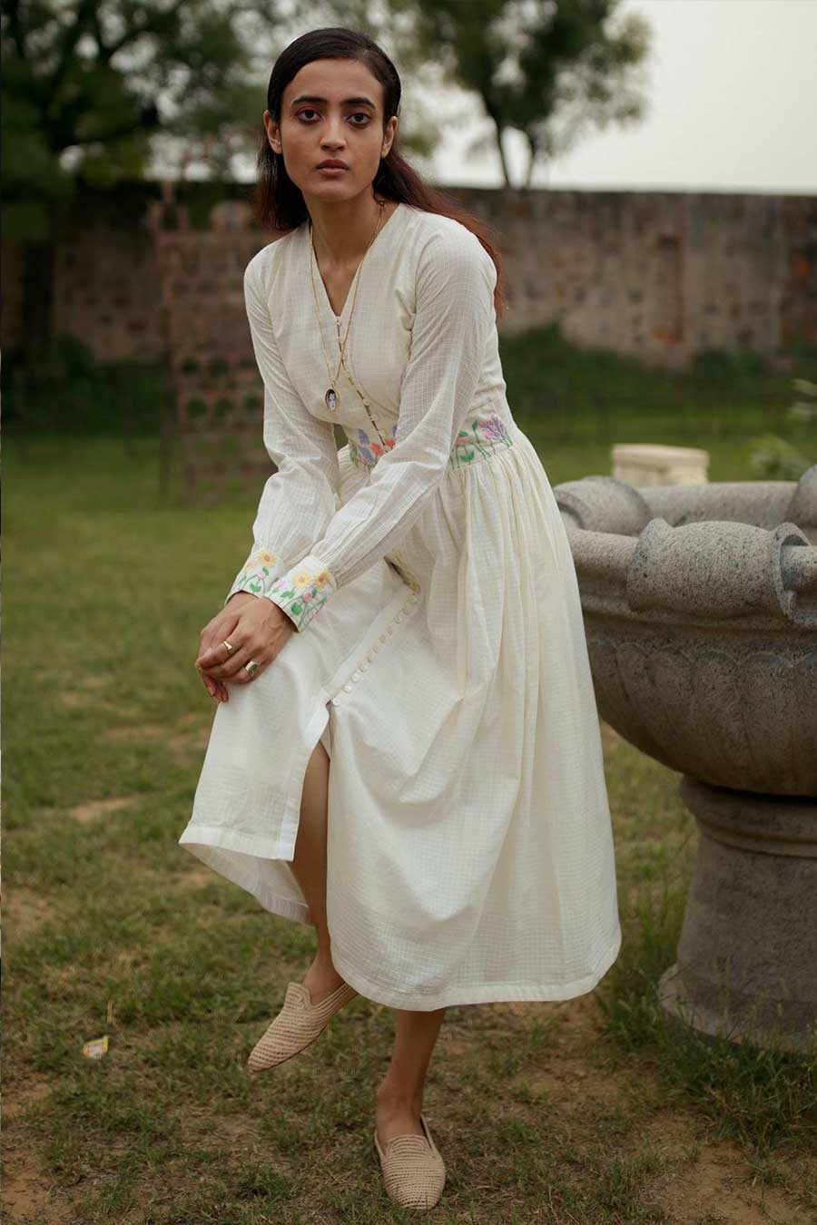 Organic Cotton White Handmade Dress