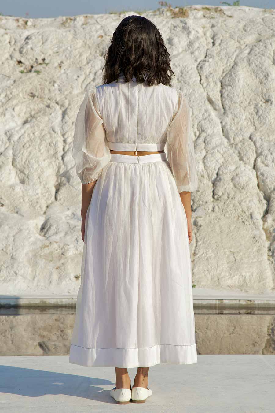 White Embroidered Dress