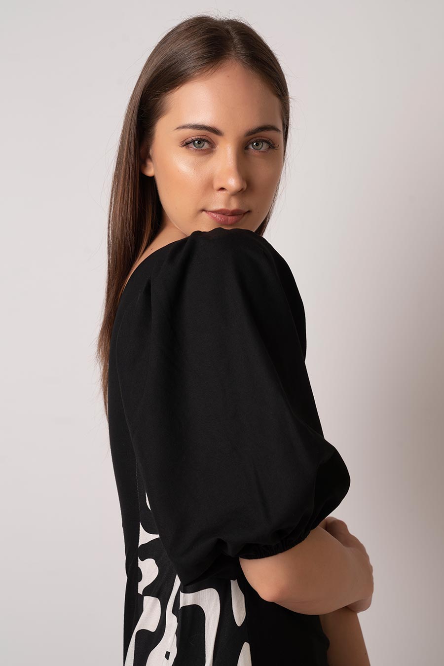 Black One-Shoulder Short Dress