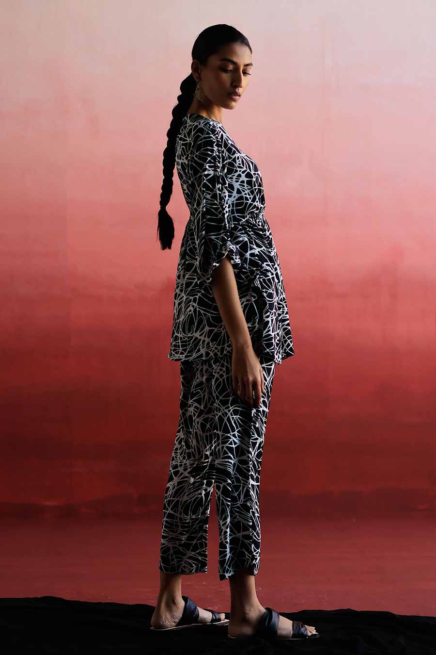 ZHEN - Smocking Top & Pant Co-Ord Set