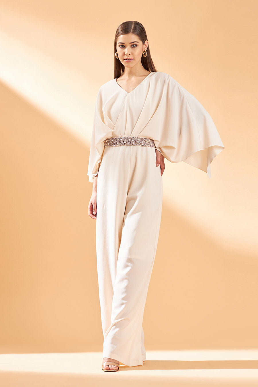 Ecru Sophie Jumpsuit With Belt