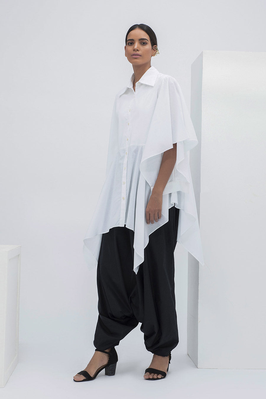 White Flared Lounge Shirt