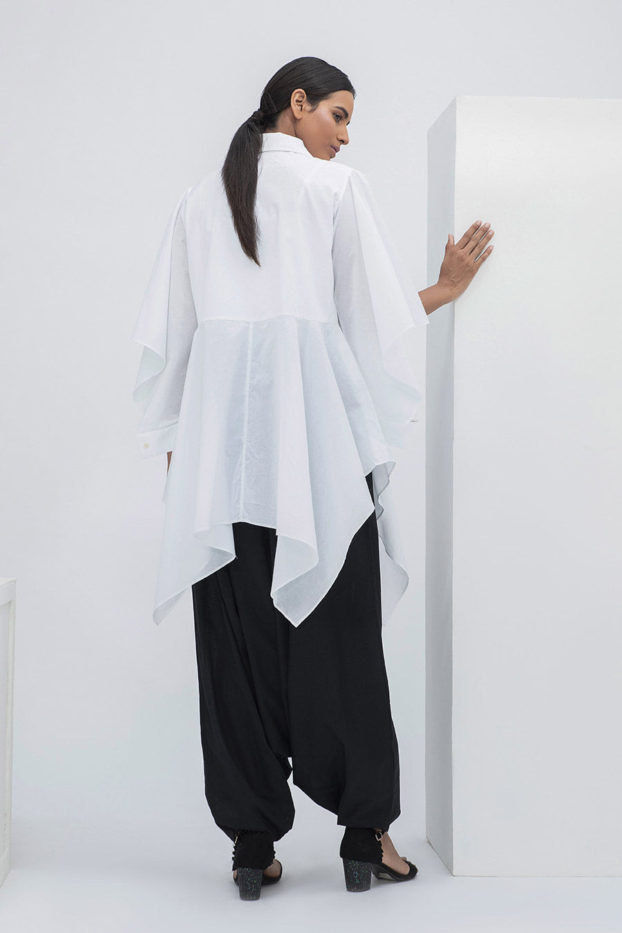 White Flared Lounge Shirt