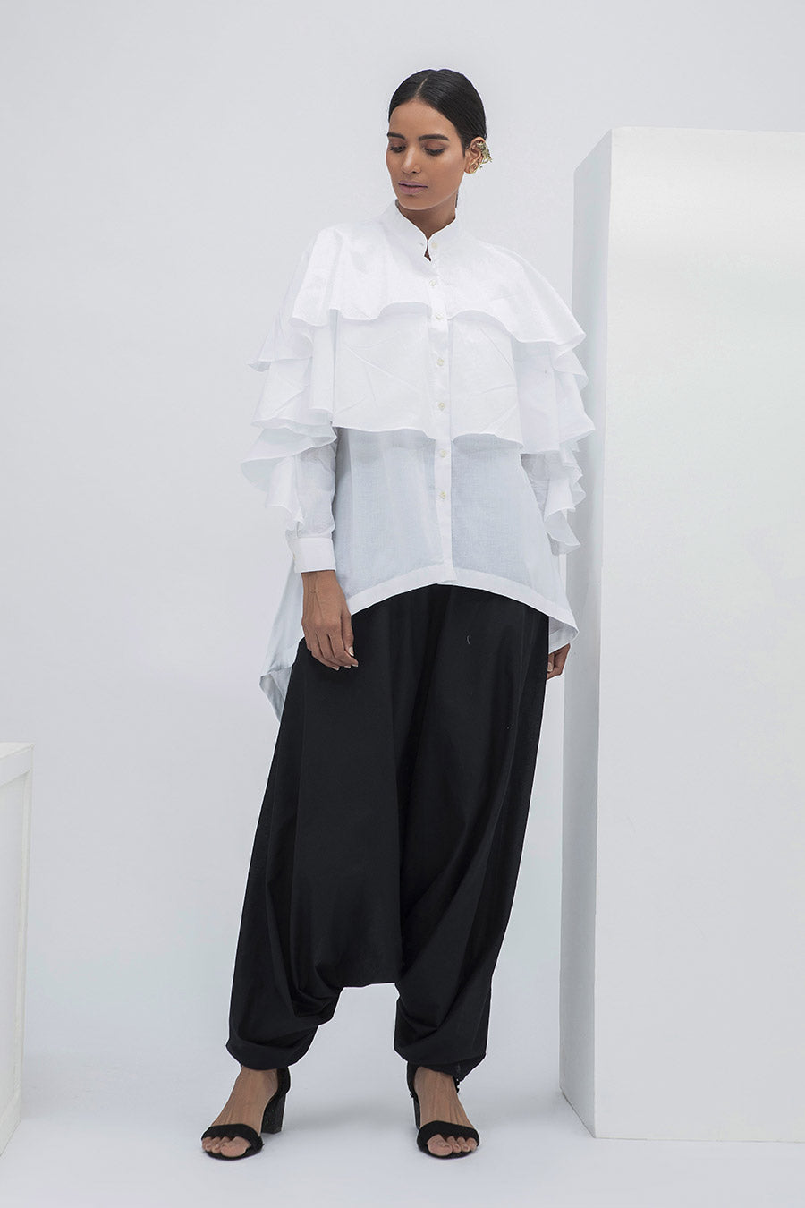 White Layered Cloud Shirt