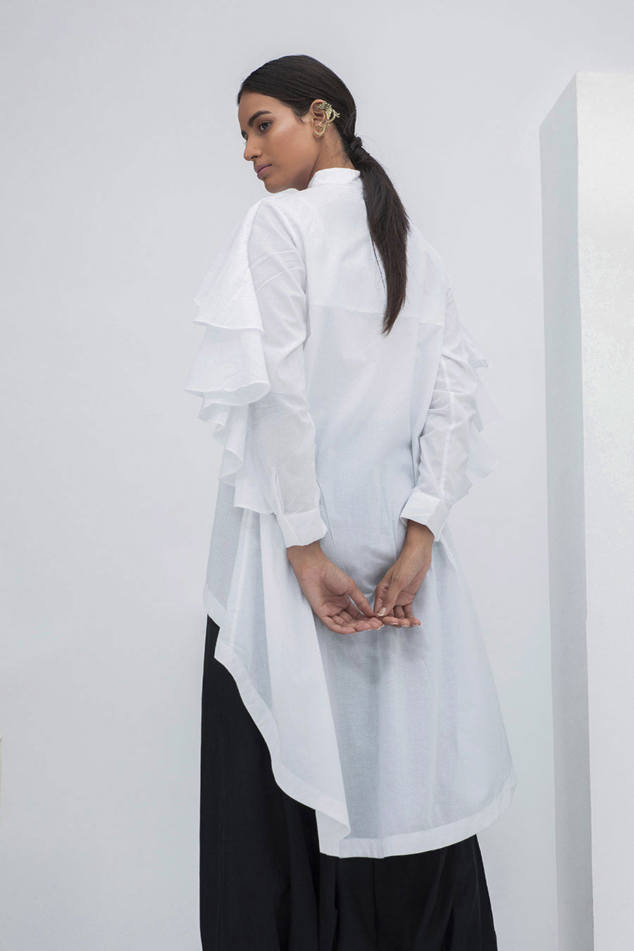 White Layered Cloud Shirt
