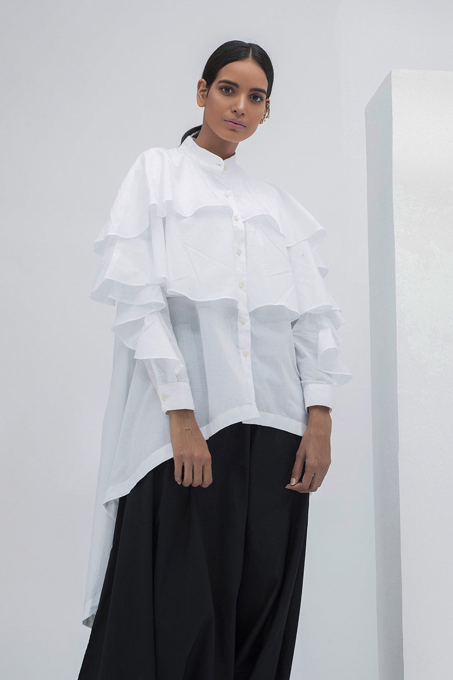 White Layered Cloud Shirt