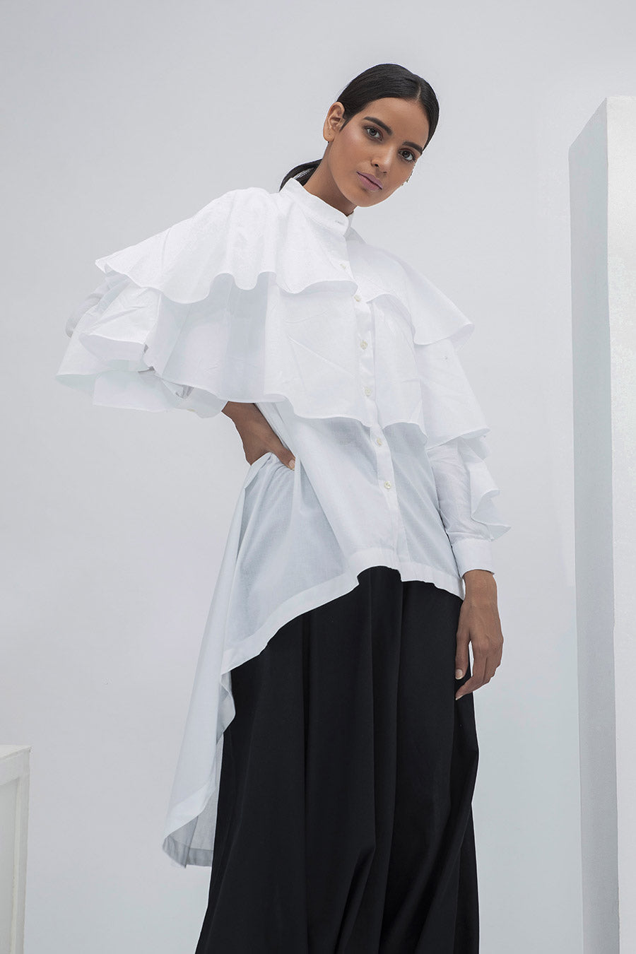 White Layered Cloud Shirt